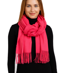 Měkká velká šála s třásněmi klasická