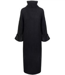 Žebrovaný svetr s rolákem MAXI