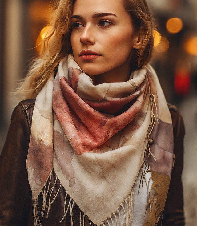 Dámský šátek s květinovým vzorem 100x100