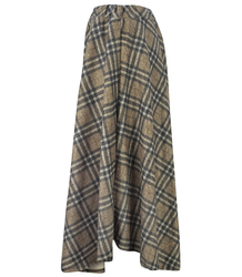 Kostkovaná sukně midi maxi