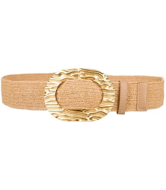 Pletený dámský opasek s velkou sponou