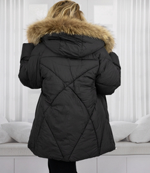 Teplá zimní bunda trapézového střihu COCO
