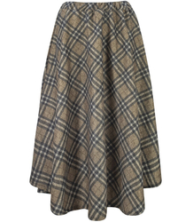 Kostkovaná sukně midi maxi