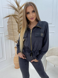 Tepláková souprava se semišovou bundou a kalhotami