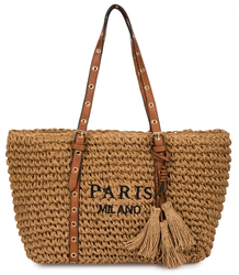 Stylová boho kabelka s ozdobnými cvočky a střapci