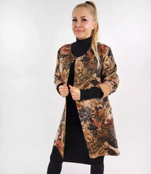 Stylová bunda s celoplošným potiskem módní