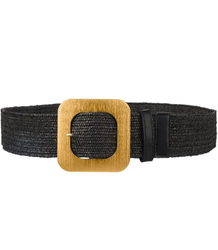 Pletený dámský opasek s velkou sponou