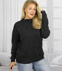 Hřejivý dámský oversize svetr s lodičkovým výstřihem MARLENA
