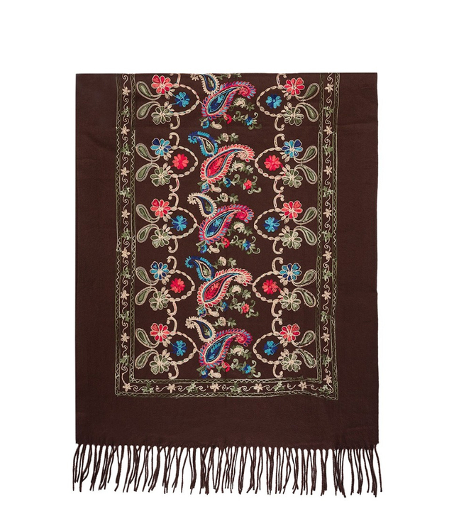 Dámský šátek s květinovým ornamentem stylový