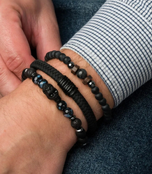 Sada pánských náramků z přírodního kamene