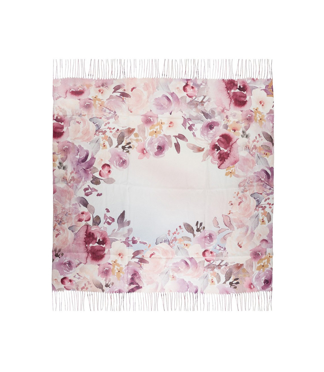 Dámský šátek s květinovým vzorem 100x100