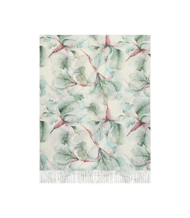 Dámská šála s květinovým vzorem 180x70