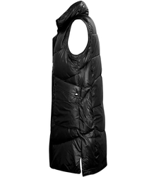 Dámská dlouhá vesta bez rukávů s kapsami