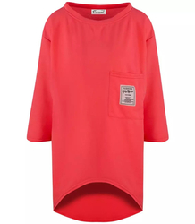 Nadměrná blůza blouson s dlouhou zadní kapsou