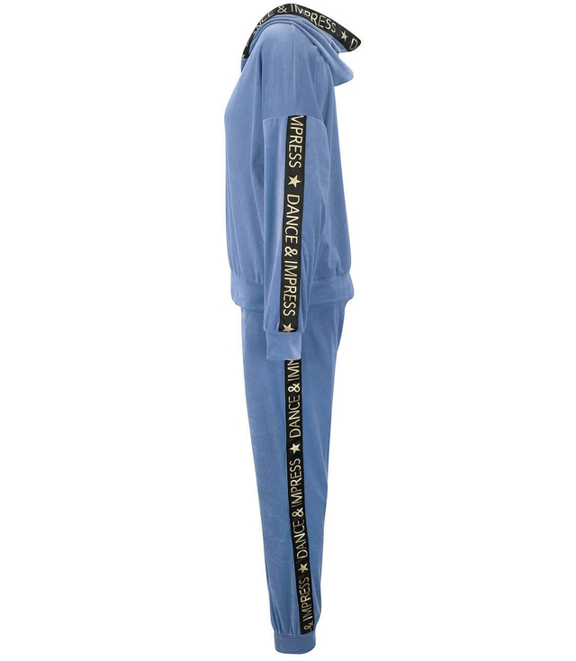 Velurová souprava DRES s opaskem