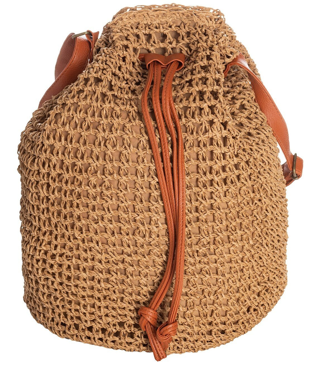 Taška Batoh ažurová taška Boho sláma