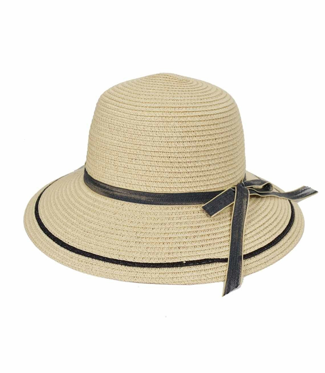Stylový slaměný klobouk stuha elegantní