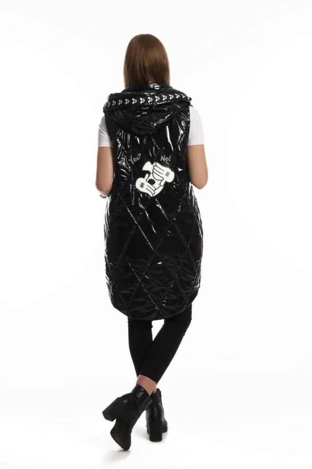 Dlouhá prošívaná kapuce bez rukávů MICKEY MOUSE