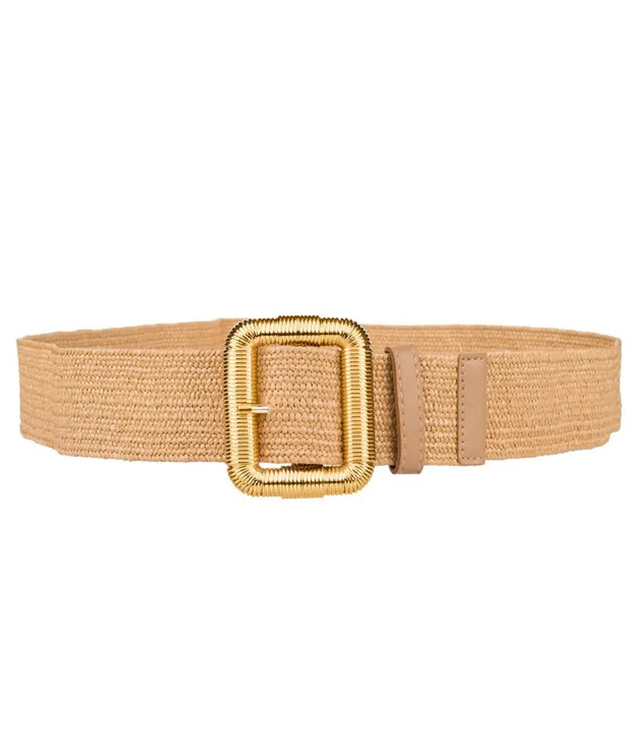 Pletený dámský opasek s velkou sponou