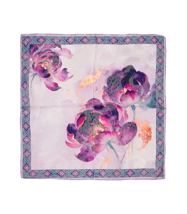 Elegantní dámská šála s šíleným vzorem 70x70