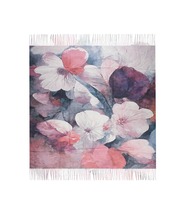 Dámský šátek s květinovým vzorem 100x100
