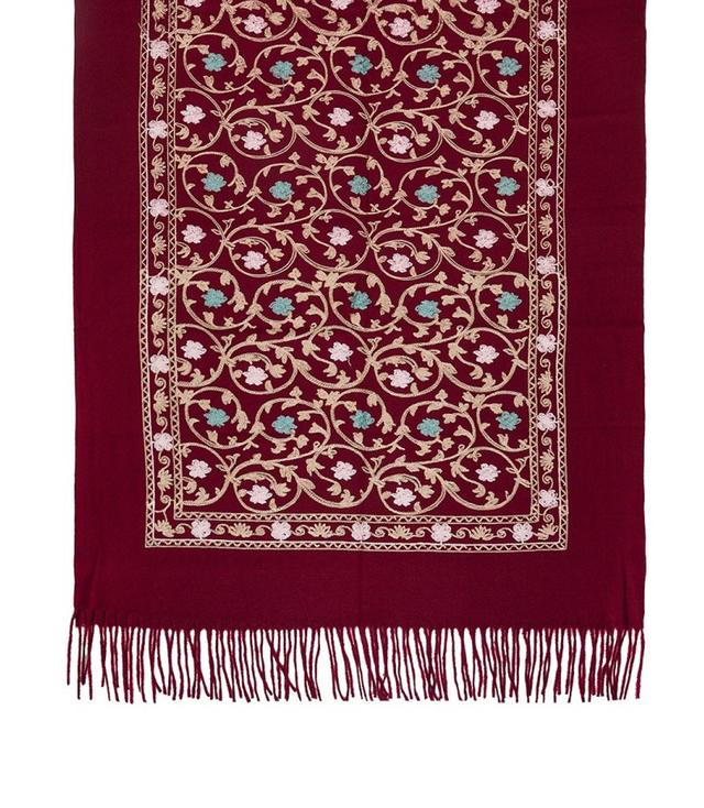 Dámská vzorovaná šála s třásněmi 