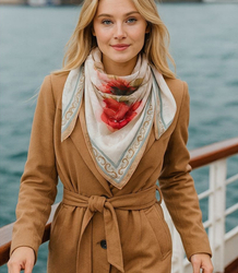 Elegantní dámská šála s šíleným vzorem 70x70