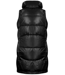 Dámská dlouhá vesta bez rukávů s kapsami