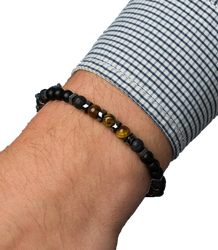 Pánský náramek s přírodními kameny