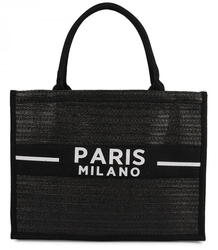 Nákupní taška PARIS MILANO pletená letní plážová taška velká ekologická taška