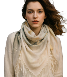 Dámská šála s květinovým vzorem 180x70