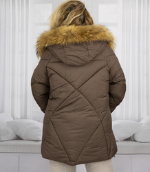 Teplá zimní bunda trapézového střihu COCO