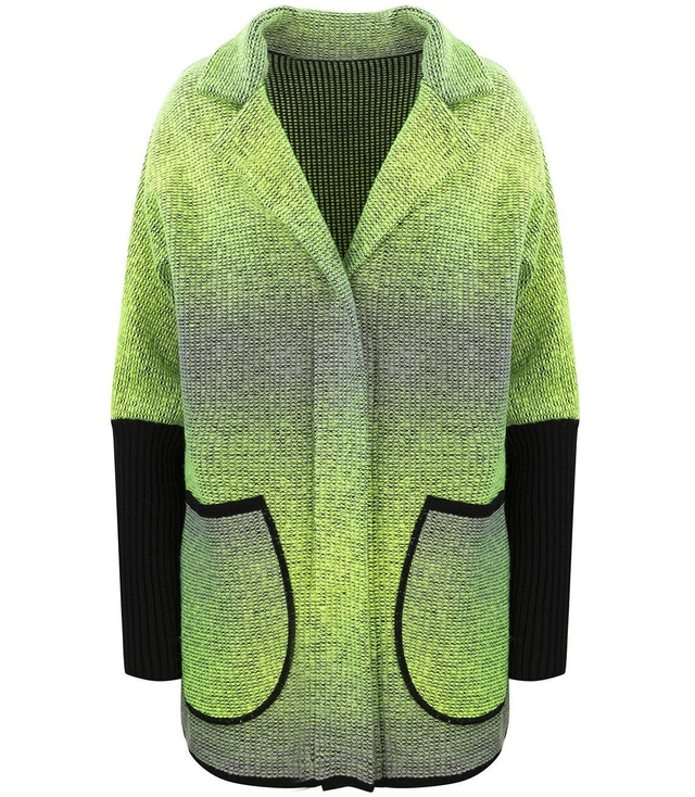 Teplý kabát bunda OMBRE svetr