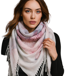 Dámský šátek s květinovým vzorem 100x100