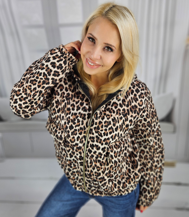 Krátká bunda bomber v maskáčích Teplá přechodová bunda KATIE