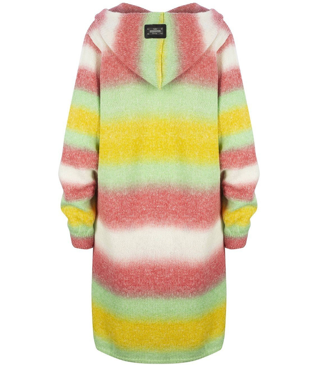 Dlouhý tlustý svetr CARDIGAN bufetový rukáv