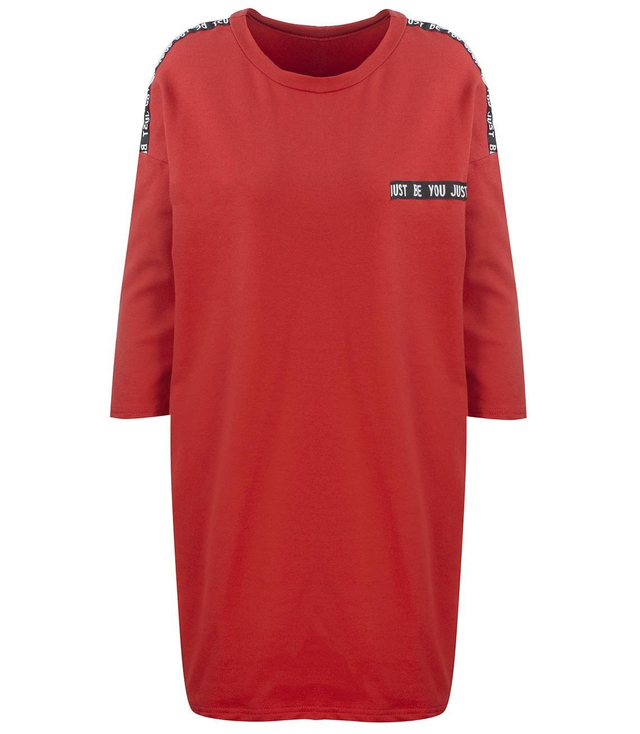 Rovné mikinové tunikové šaty PLUS SIZE