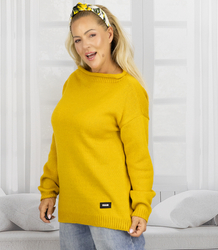 Hřejivý dámský oversize svetr s lodičkovým výstřihem MARLENA