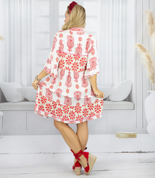 Volné boho midi šaty s volánky PALOMA