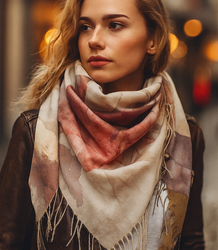 Dámský šátek s květinovým vzorem 100x100