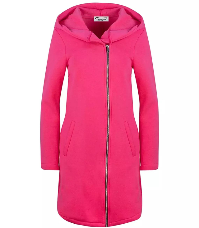 Dlouhá mikina na asymetrický zip BASIC