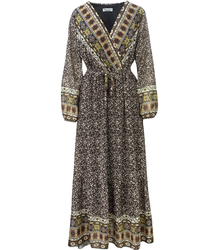 Dlouhé boho šaty etno maxi volán