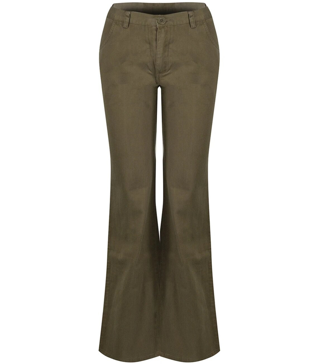 Dámské džíny s nízkým náběhem a výšivkou z džínoviny