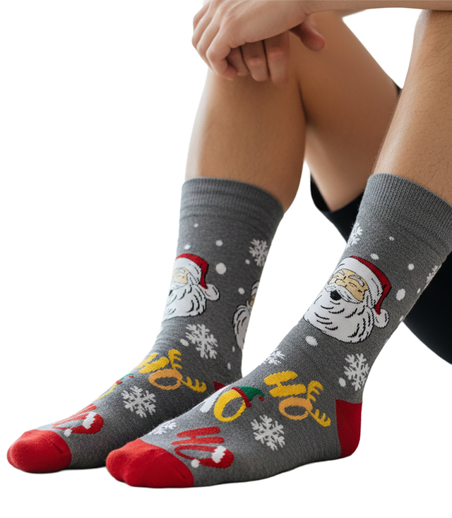 Pánské vánoční ponožky - zimní, teplé, vánoční vzory