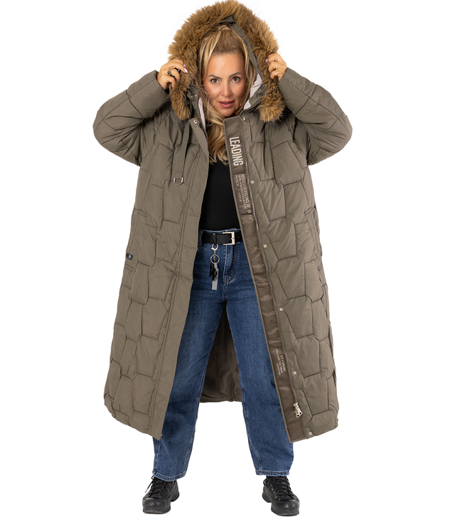 Dlouhá prošívaná zimní bunda URBAN LONG PUFF
