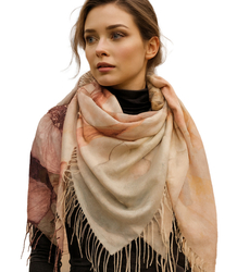 Dámský šátek s květinovým vzorem 100x100