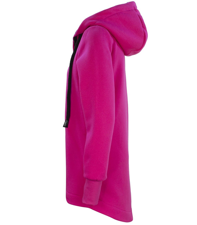 Asymetrická teplá dlouhá mikina parka květiny