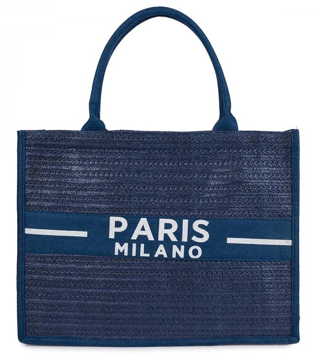 Nákupní taška PARIS MILANO pletená letní plážová taška velká ekologická taška