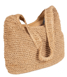 Velká tkaná slaměná taška