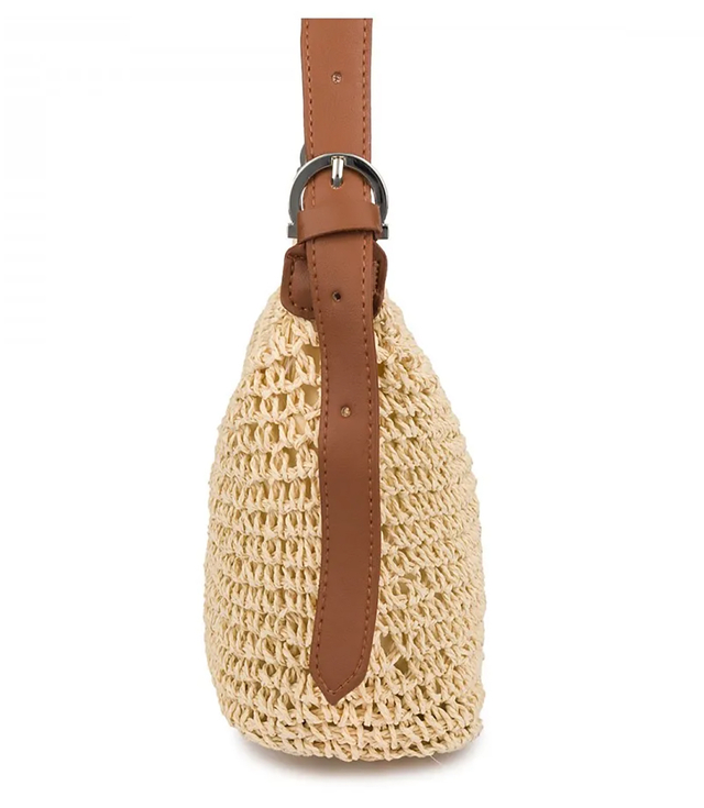 Boho kabelka z rafie s nastavitelným silnějším popruhem